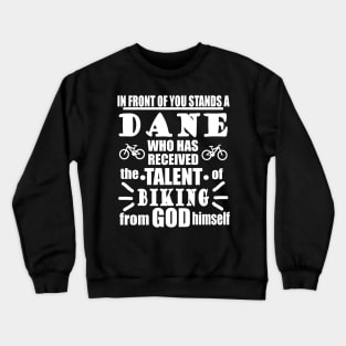 Biking Dane Cycling Cycling Bike Tour Baltic Sea Crewneck Sweatshirt